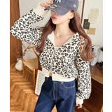 ダブルジップレオパードショートパーカー | moment+ | 詳細画像3 