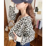 ダブルジップレオパードショートパーカー | moment+ | 詳細画像4 