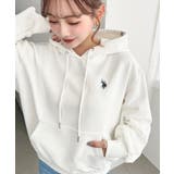 U.S.POLO ASSN.ワンポイント刺繍ショート丈パーカー | moment+ | 詳細画像5 