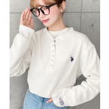 U.S.POLO ASSNワンポイント刺繍ワッフルヘンリーネックプルオーバー | moment+ | 詳細画像14 