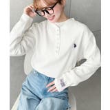 U.S.POLO ASSNワンポイント刺繍ワッフルヘンリーネックプルオーバー | moment+ | 詳細画像18 