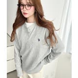 U.S.POLO ASSNワンポイント刺繍ワッフルヘンリーネックプルオーバー | moment+ | 詳細画像26 