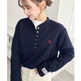 U.S.POLO ASSNワンポイント刺繍ワッフルヘンリーネックプルオーバー | moment+ | 詳細画像30 
