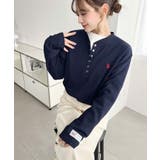 U.S.POLO ASSNワンポイント刺繍ワッフルヘンリーネックプルオーバー | moment+ | 詳細画像32 