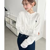 U.S.POLO ASSNワンポイント刺繍ワッフルヘンリーネックプルオーバー | moment+ | 詳細画像4 