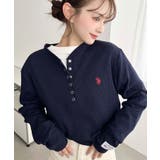U.S.POLO ASSNワンポイント刺繍ワッフルヘンリーネックプルオーバー | moment+ | 詳細画像47 