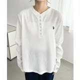 U.S.POLO ASSNワンポイント刺繍ワッフルヘンリーネックプルオーバー | moment+ | 詳細画像8 