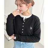 U.S.POLO ASSNワンポイント刺繍リブヘンリーネックプルオーバー | moment+ | 詳細画像14 