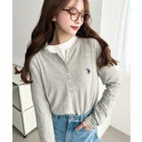 U.S.POLO ASSNワンポイント刺繍リブヘンリーネックプルオーバー | moment+ | 詳細画像19 