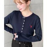 U.S.POLO ASSNワンポイント刺繍リブヘンリーネックプルオーバー | moment+ | 詳細画像28 