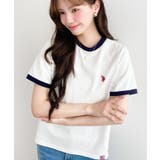 U.S.POLO ASSN.ワンポイント刺繍リンガー半袖Tシャツ | moment+ | 詳細画像13