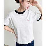 U.S.POLO ASSN.ワンポイント刺繍リンガー半袖Tシャツ | moment+ | 詳細画像23