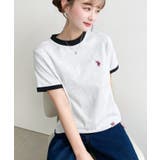 U.S.POLO ASSN.ワンポイント刺繍リンガー半袖Tシャツ | moment+ | 詳細画像26