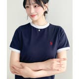 U.S.POLO ASSN.ワンポイント刺繍リンガー半袖Tシャツ | moment+ | 詳細画像31