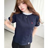 U.S.POLO ASSN.ワンポイント刺繍リンガー半袖Tシャツ | moment+ | 詳細画像34