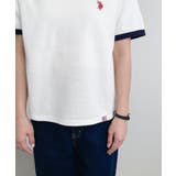 U.S.POLO ASSN.ワンポイント刺繍リンガー半袖Tシャツ | moment+ | 詳細画像9