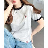 オートミール | U.S.POLO ASSN.ワンポイント刺繍リンガー半袖Tシャツ | moment+