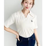 U.S.POLO ASSN.ワンポイント刺繍スキッパー衿半袖カットソー | moment+ | 詳細画像10 
