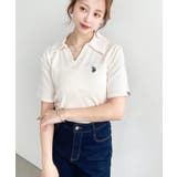 U.S.POLO ASSN.ワンポイント刺繍スキッパー衿半袖カットソー | moment+ | 詳細画像11 