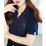 U.S.POLO ASSN.ワンポイント刺繍スキッパー衿半袖カットソー | moment+ | 詳細画像41 