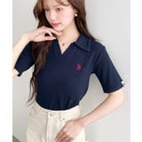 U.S.POLO ASSN.ワンポイント刺繍スキッパー衿半袖カットソー | moment+ | 詳細画像46 
