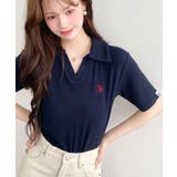 U.S.POLO ASSN.ワンポイント刺繍スキッパー衿半袖カットソー | moment+ | 詳細画像47 