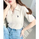 U.S.POLO ASSN.ワンポイント刺繍スキッパー衿半袖カットソー | moment+ | 詳細画像6 
