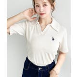 U.S.POLO ASSN.ワンポイント刺繍スキッパー衿半袖カットソー | moment+ | 詳細画像7 