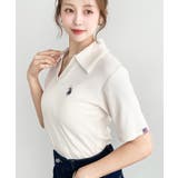 U.S.POLO ASSN.ワンポイント刺繍スキッパー衿半袖カットソー | moment+ | 詳細画像8 