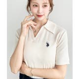U.S.POLO ASSN.ワンポイント刺繍スキッパー衿半袖カットソー | moment+ | 詳細画像9 