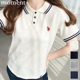 U.S.POLO ASSN.ワンポイント刺繍配色ラインリブ半袖ポロシャツ | moment+ | 詳細画像1