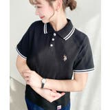 U.S.POLO ASSN.ワンポイント刺繍配色ラインリブ半袖ポロシャツ | moment+ | 詳細画像17