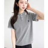 U.S.POLO ASSN.ワンポイント刺繍配色ラインリブ半袖ポロシャツ | moment+ | 詳細画像32