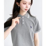 U.S.POLO ASSN.ワンポイント刺繍配色ラインリブ半袖ポロシャツ | moment+ | 詳細画像33