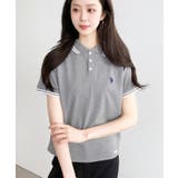 U.S.POLO ASSN.ワンポイント刺繍配色ラインリブ半袖ポロシャツ | moment+ | 詳細画像34
