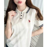U.S.POLO ASSN.ワンポイント刺繍配色ラインリブ半袖ポロシャツ | moment+ | 詳細画像4