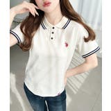 U.S.POLO ASSN.ワンポイント刺繍配色ラインリブ半袖ポロシャツ | moment+ | 詳細画像5