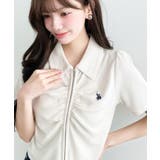 U.S.POLO ASSN.ワンポイント刺繍Wジップギャザーえり付きカーデ | moment+ | 詳細画像16 