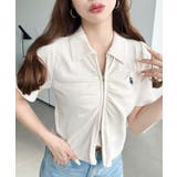 U.S.POLO ASSN.ワンポイント刺繍Wジップギャザーえり付きカーデ | moment+ | 詳細画像2 