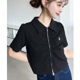 U.S.POLO ASSN.ワンポイント刺繍Wジップギャザーえり付きカーデ | moment+ | 詳細画像22 