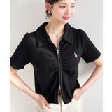 U.S.POLO ASSN.ワンポイント刺繍Wジップギャザーえり付きカーデ | moment+ | 詳細画像26 