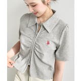 U.S.POLO ASSN.ワンポイント刺繍Wジップギャザーえり付きカーデ | moment+ | 詳細画像34 