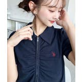U.S.POLO ASSN.ワンポイント刺繍Wジップギャザーえり付きカーデ | moment+ | 詳細画像38 