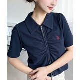 U.S.POLO ASSN.ワンポイント刺繍Wジップギャザーえり付きカーデ | moment+ | 詳細画像40 