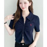 U.S.POLO ASSN.ワンポイント刺繍Wジップギャザーえり付きカーデ | moment+ | 詳細画像41 