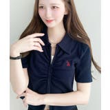 U.S.POLO ASSN.ワンポイント刺繍Wジップギャザーえり付きカーデ | moment+ | 詳細画像42 