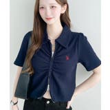 U.S.POLO ASSN.ワンポイント刺繍Wジップギャザーえり付きカーデ | moment+ | 詳細画像43 