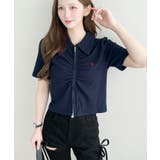 U.S.POLO ASSN.ワンポイント刺繍Wジップギャザーえり付きカーデ | moment+ | 詳細画像44 