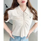 U.S.POLO ASSN.ワンポイント刺繍Wジップギャザーえり付きカーデ | moment+ | 詳細画像6 