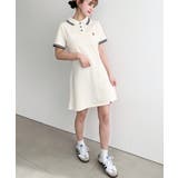 U.S.POLO ASSN.ワンポイント刺繍配色ライン半袖リブポロシャツワンピ | moment+ | 詳細画像10 